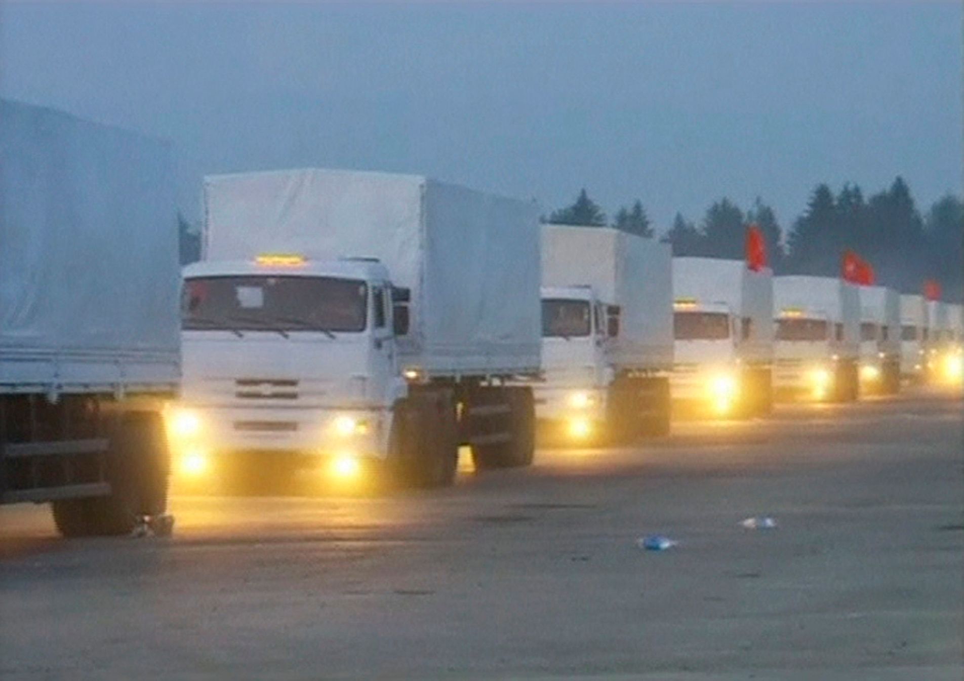 Rusko - Ukrajina - konvoj - humanitární pomoc