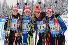 Skvělé biatlonistky vyhrály v Oberhofu štafetu!