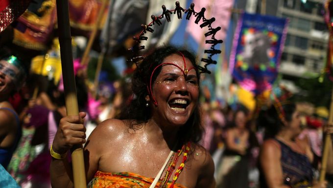 Karneval v brazilském Rio de Janeiru.