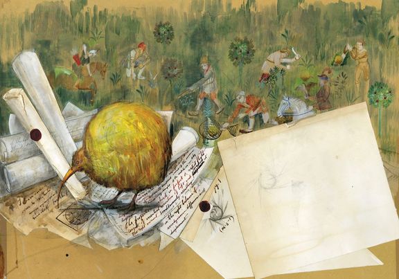 Ilustrace Olivie Lomenech Gillové pro knihu Fantastická zvířata a kde je najít.