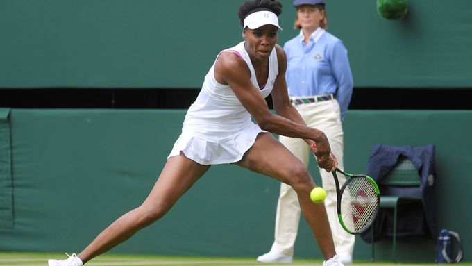 Venus Williamsová v prvním kole Wimbledonu.