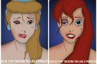 Kreslené princezny s monoklem bojují proti domácímu násilí