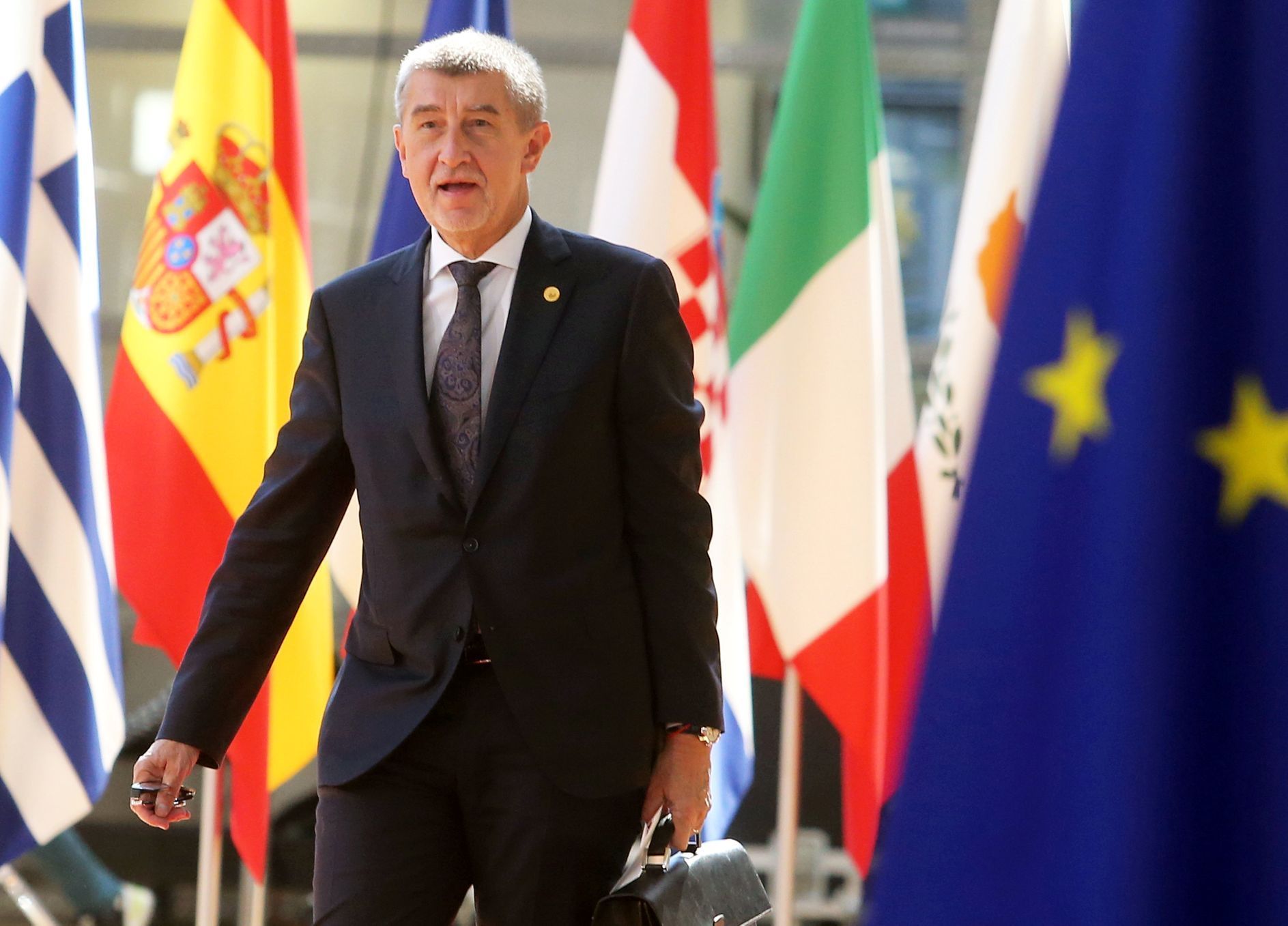 Andrej Babiš přijíždí na summit EU v Bruselu
