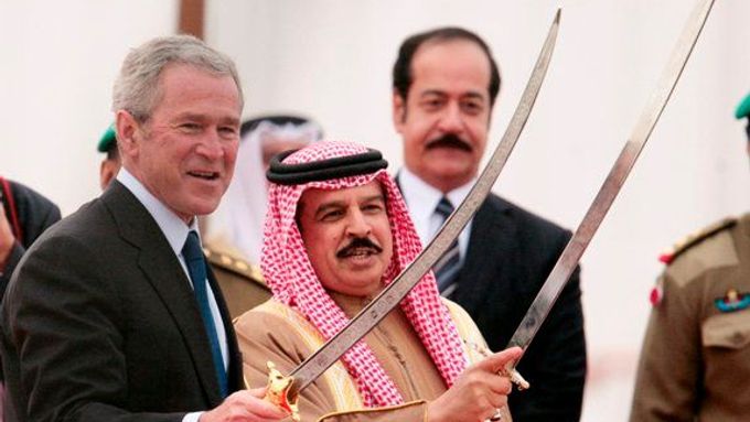 Americký prezident s bahrajnským králem