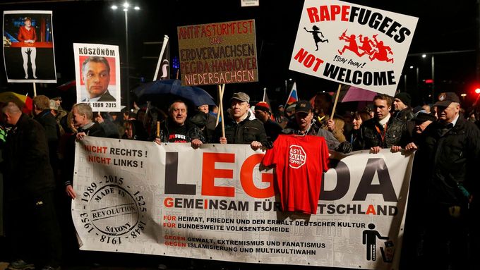 Demonstrace Legidy v Lipsku (11. ledna 2016).