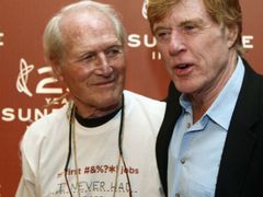Paul Newman s Robertem Redfordem na fotografii, pořízené v listopadu 2006.