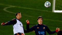 Španělé trénují na duel s Českem: Torres a Marchena