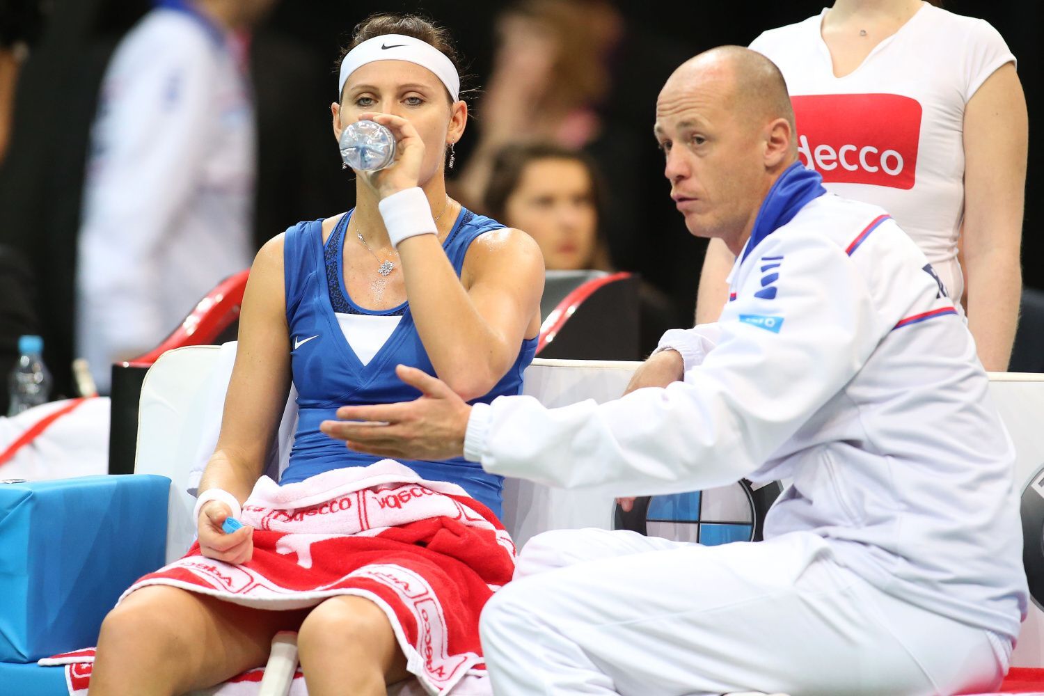 Finále Fed Cupu 2014: Lucie Šafářová v zápase s Angelique Kerberovou