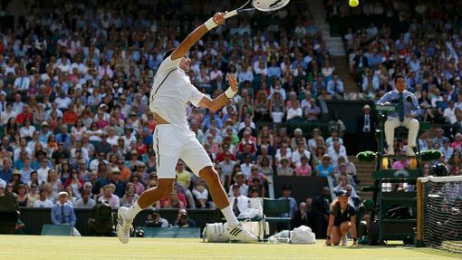 Djokovič vs. Del Potro, semifinále Wimbledonu 2013.