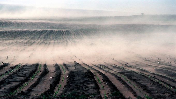 Román Slib líčí Jižní Afriku v několika dekádách, začíná na zdejší farmě v 80. letech minulého století (na ilustračním snímku z tehdejšího období sucha).