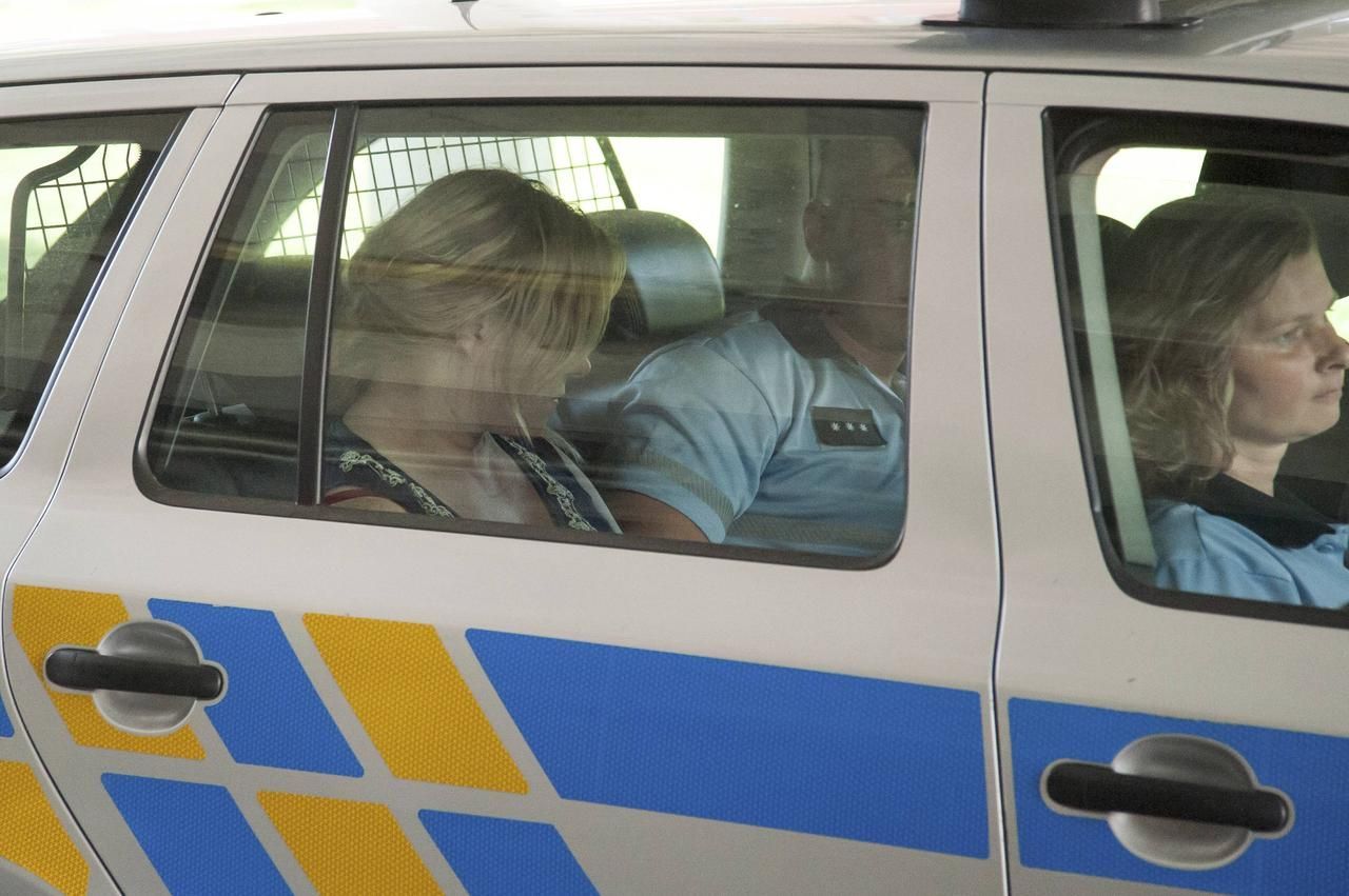Jana Nagyová v policejním voze
