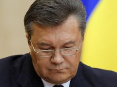 Janukovyč na tiskové konferenci v Rostově.