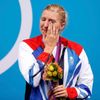 Britská plavkyně Rebecca Adlingtonová, pláč medailistů na olympijských hrách v Londýně 2012