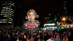 Protivládní dmonstrace v brazilské metropoli.