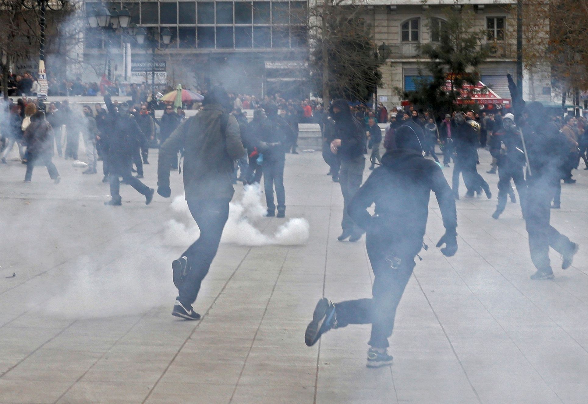 Řecko, protest, střet s policií