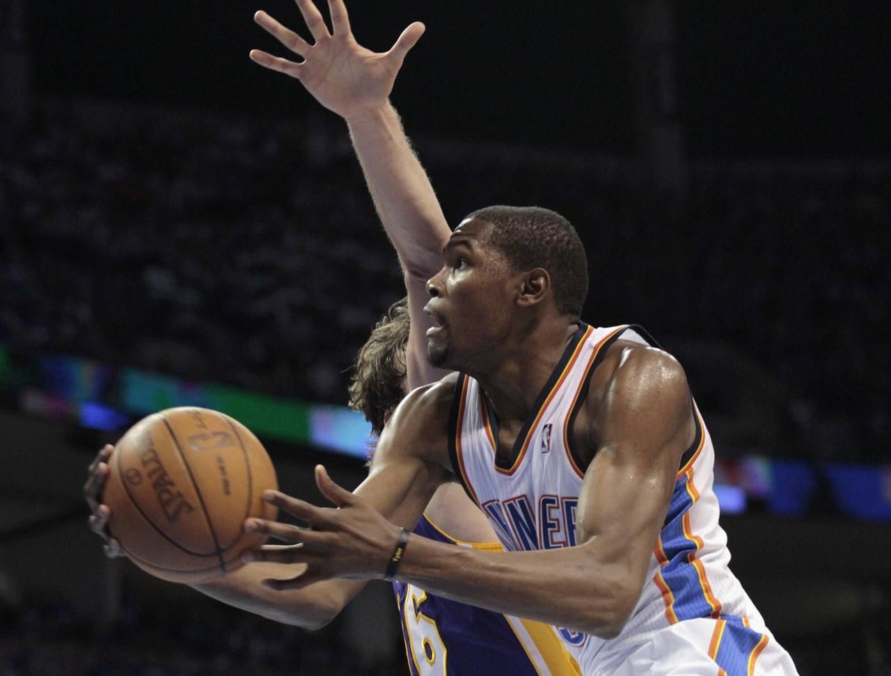 Kevin Durant, basketbalista Oklahomy v play off NBA