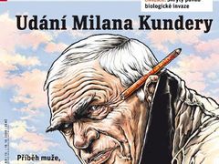 Obálka časopisu Respekt číslo 42, ve kterém vyšel článek o Kunderovi-udavači