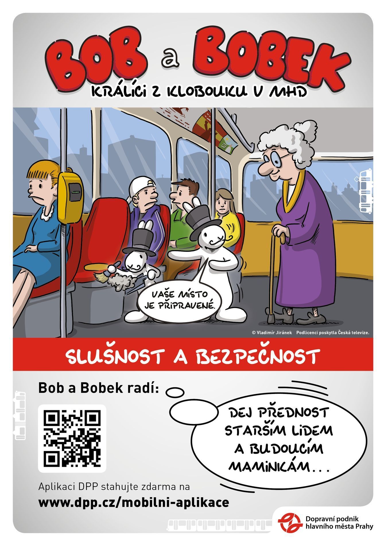 Kampaň pražské MHD Bob a Bobek