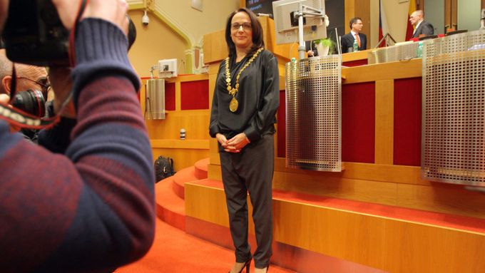 Adriana Krnáčová po jmenování primátorkou.