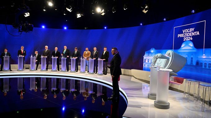 Prezidentská předvolební debata na Slovensku, 20. března 2024.