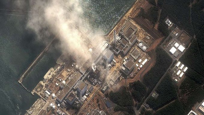 Poškozená japonská jaderná elektrárna Fukušima 1