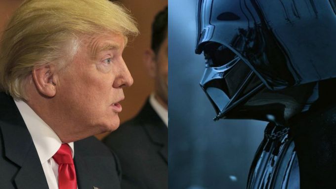 Donald Trump a Darth Vader.