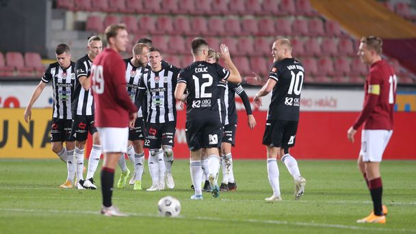 Sparta Praha - Dynamo České Budějovice, radost hostů