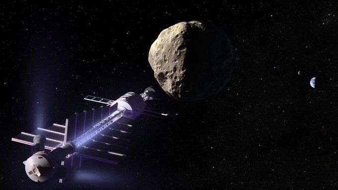Gravitační traktor by mohl zaujmout pozici nedaleko asteroidu, iontový pohon by umožnil odklonit asteroid bez ohledu na jeho tvar či povrchovou strukturu