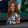 Kim Murray, wife of Andy Murray of Britain before his match against Roger Federer of Switzerland at the Wimbledon Tennis Championships in London