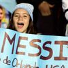 Fanoušci na Copa América 2015: argentinská fanynka Lionela Messiho