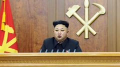 North Korean leader Kim Jong Un delivers a New Year's address