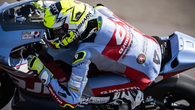 Filip Salač na motocyklu Moto2 týmu Gresini Racing při VC Indonésie 2023