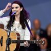 Scottish musician Amy MacDonald performs during the opening ceremony of the 40th Ryder Cup at Gleneagles