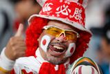 Tohoto klauna v japonských barvách by se děti v cirkuse určitě bály.