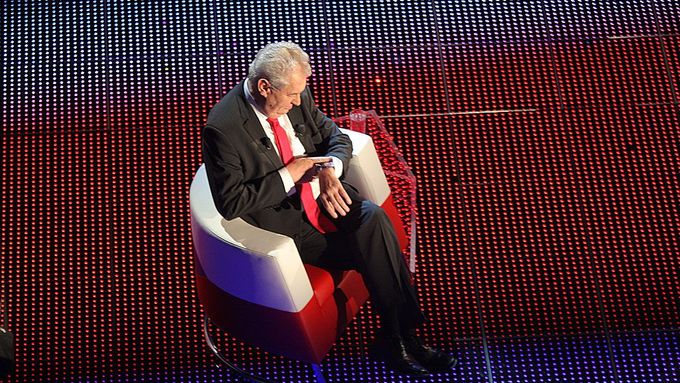 Miloš Zeman v televizní diskusi.