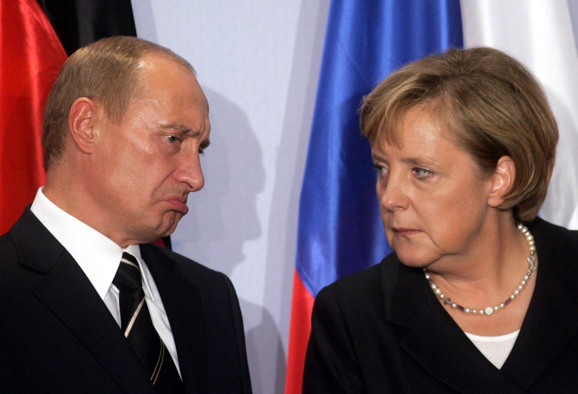 Angela Merkelová a Vladimir Putin