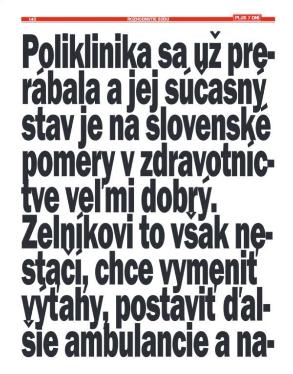 Rekordní omluva ve slovenském týdeníku