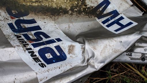 Trosky malajsijského letounu MH17 na východě Ukrajiny