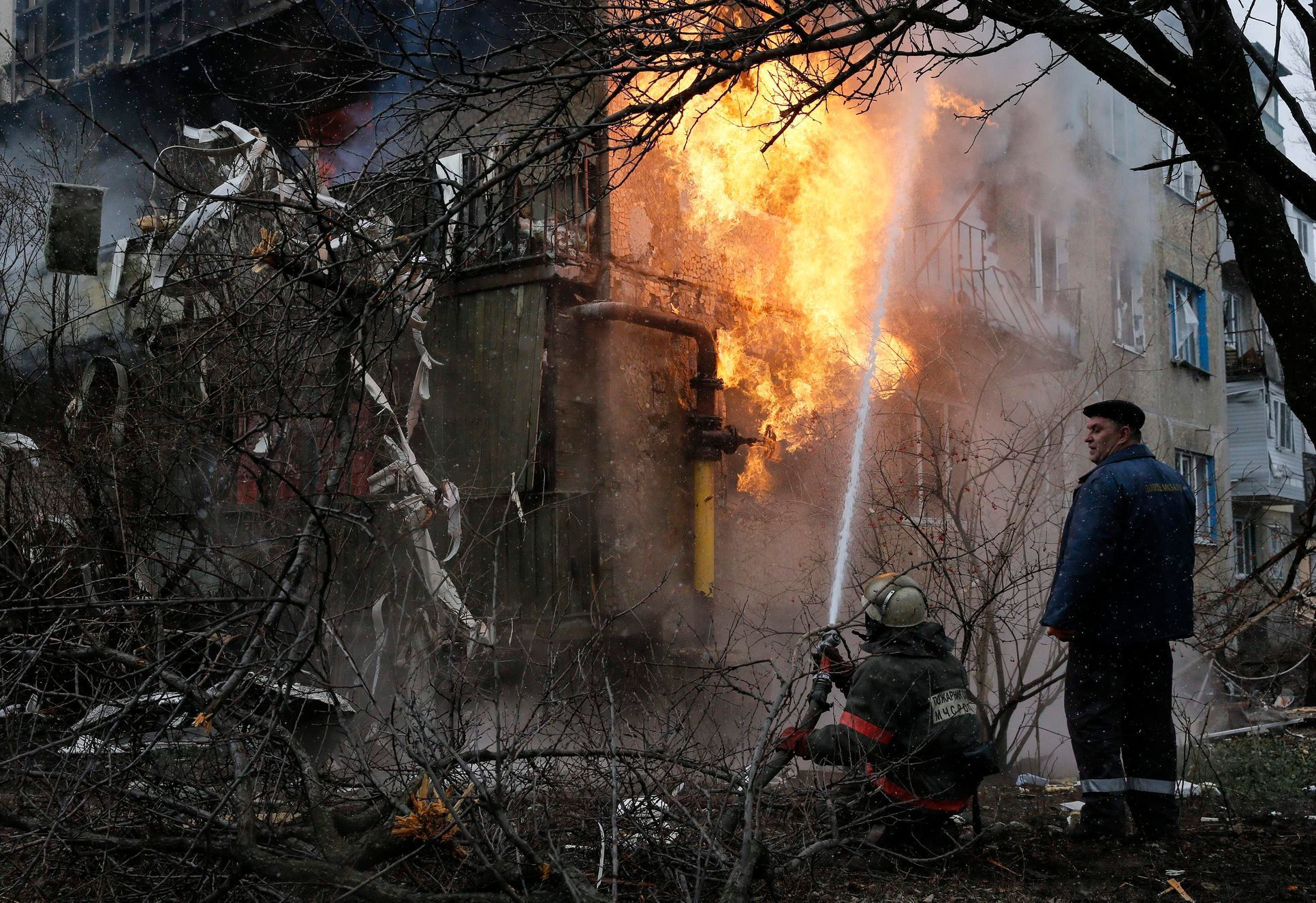 Ukrajina - Doněck - ostřelování