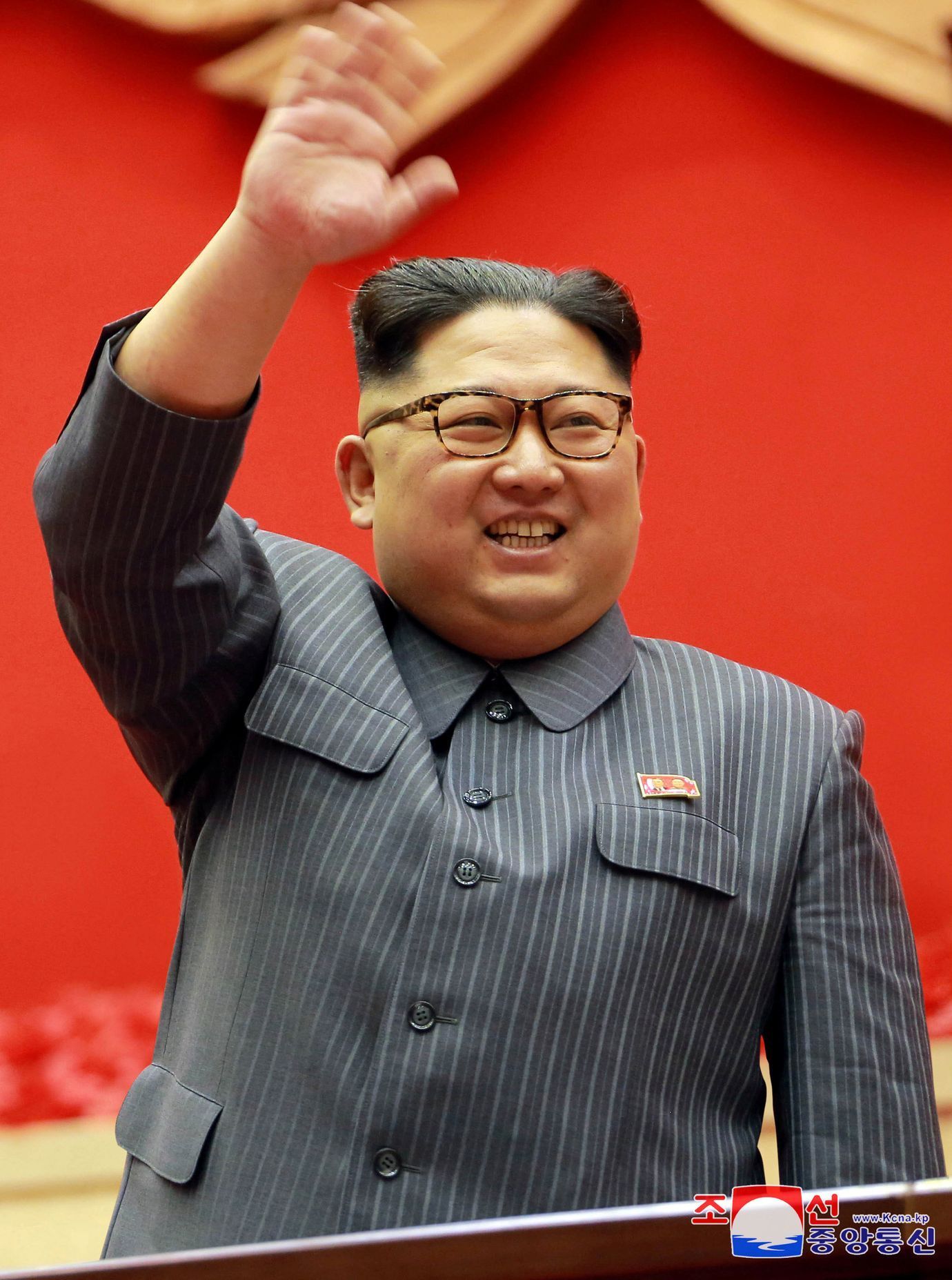 Kim Čong-un na shromáždění vládnoucí Korejské strany práce 23.prosince.