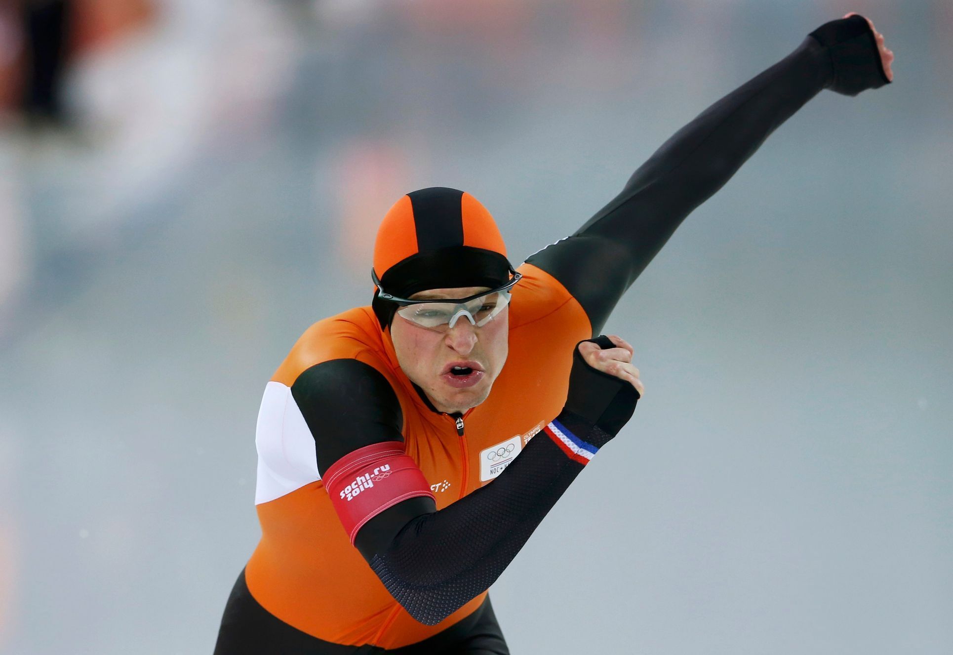 Nizozemský rychlobruslař Sven Kramer na olympiádě v Soči