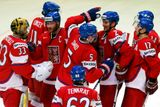Čeští hokejisté se právem radují. Proti Norsku nezaváhali a nedovolili šok v podobně vypadnutí před branami play off.