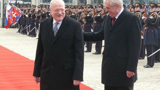 Miloš Zeman a Ivan Gašparovič
