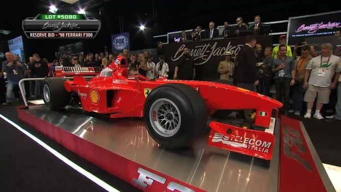 Ferrari F300 vydraženo v USA za 1,7 milionu dolarů (34,5 mil. Kč).