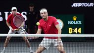 Taylor Fritz s Alexem Michelsenem ve čtyřhře na Laver Cupu 2025