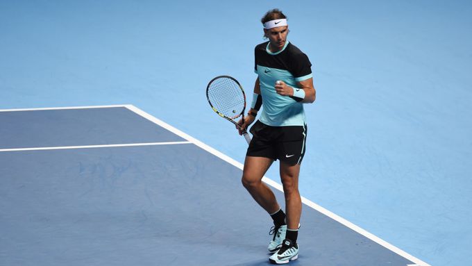 Rafael Nadal se raduje z vítězství nad Andy Murraym