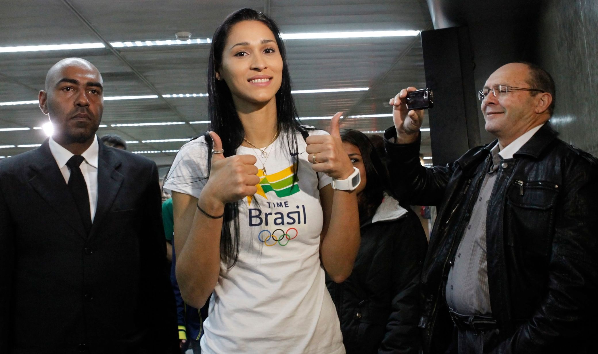 Brazilská volejbalistka Jaqueline Carvalhová po návratu z OH 2012