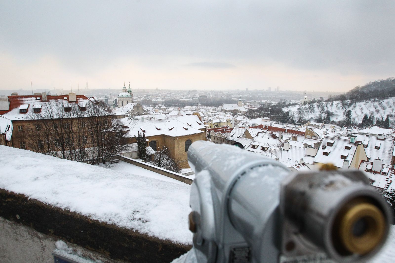 Zasněžená Praha 18.1.2016