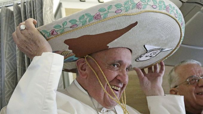 Papež František na cestě do Mexika.