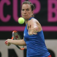 Barbora Strýcová, Markéta Vondroušová Barbora Strýcová ve finále Fed Cupu 2018 Česko - USA